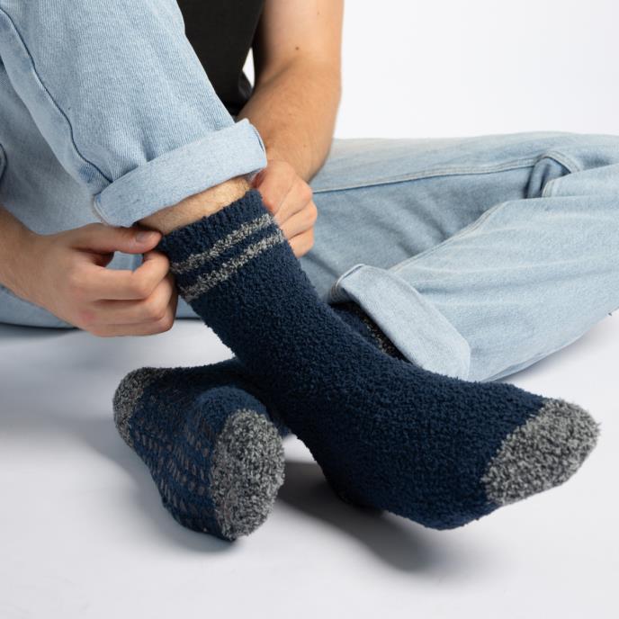 totes toasties® Mens Super Soft Cosy Socks (Triple Pack) Navy Mix Extra Image 2